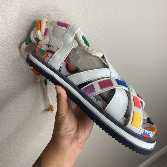 NEW Farm Rio Sunset Anatomic Braided Colorful Sandals / Size 9 / NEW IN BOX - Picture 9 of 10